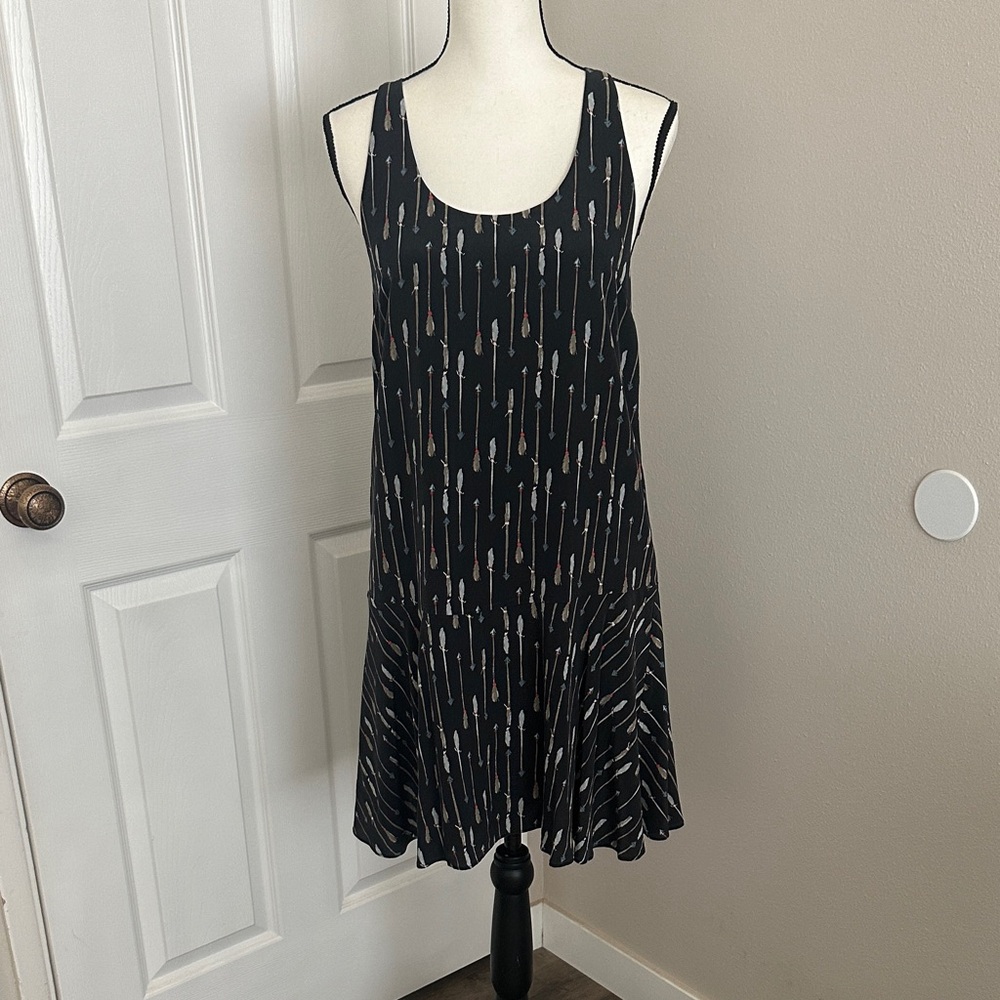 Black Joie Arrow Print Sleeveless Dress